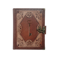 Hakiki Koyun Derisi Şamua Kağıt Defter | Katmanlı Çerçeve | Antik Metal Döküm | Antika Han Anahtarı