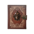 Hakiki Koyun Derisi Şamua Kağıt Defter | Katmanlı Çerçeve | Antik Metal Döküm | Kemikli Kurukafa
